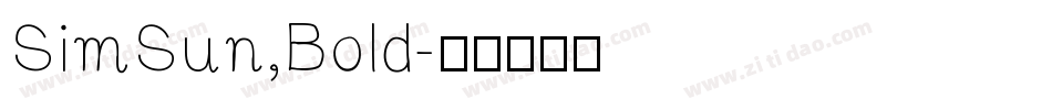 SimSun,Bold字体转换