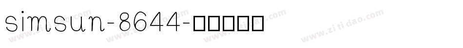 simsun-8644字体转换