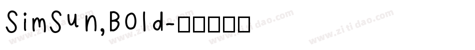 SimSun,Bold字体转换