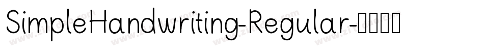 SimpleHandwriting-Regular字体转换 SimpleHandwriting-Regular字体转换