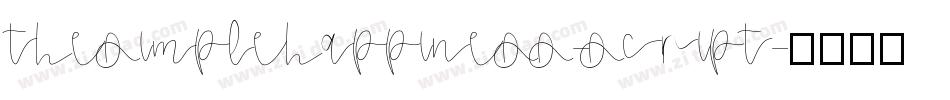 TheSimpleHappiness-Script字体转换