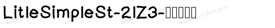 LitleSimpleSt-2lZ3字体转换