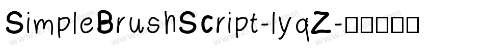 SimpleBrushScript-lyqZ字体转换