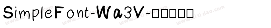 SimpleFont-Wa3V字体转换