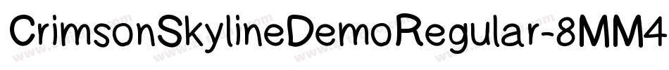 CrimsonSkylineDemoRegular-8MM4A字体转换