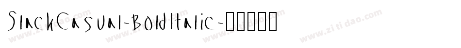 SlackCasual-BoldItalic字体转换