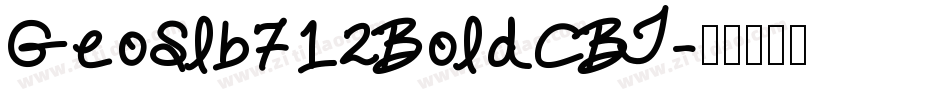 GeoSlb712BoldCBT字体转换