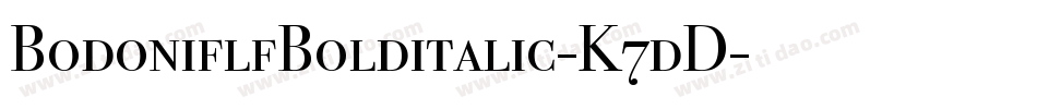BodoniflfBolditalic-K7dD字体转换