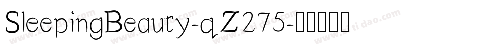 SleepingBeauty-qZ275字体转换