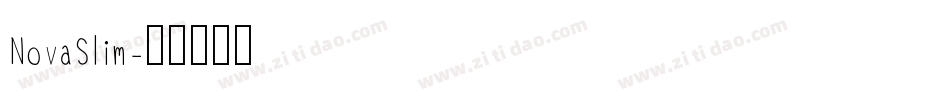 NovaSlim字体转换