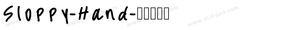 Sloppy-Hand字体转换