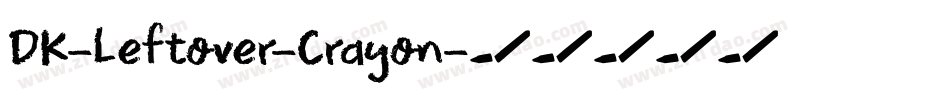 DK-Leftover-Crayon字体转换