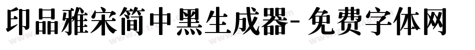 印品雅宋简中黑生成器字体转换