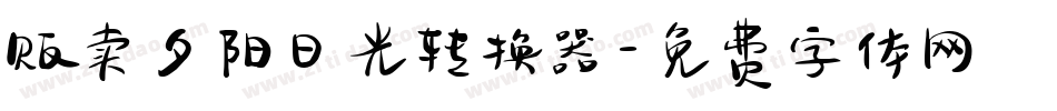 贩卖夕阳日光转换器字体转换