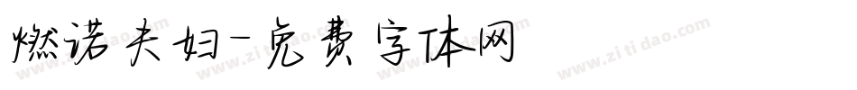 燃诺夫妇字体转换