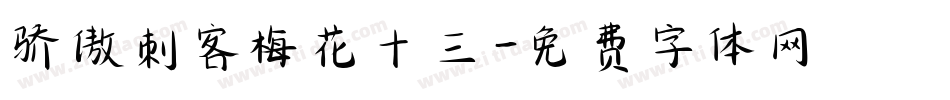 骄傲刺客梅花十三字体转换