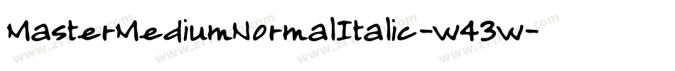 MasterMediumNormalItalic-w43w字体转换