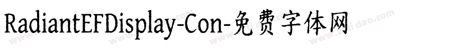 RadiantEFDisplay-Con字体转换
