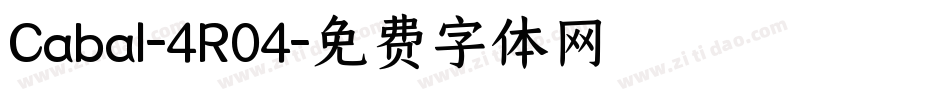Cabal-4R04字体转换