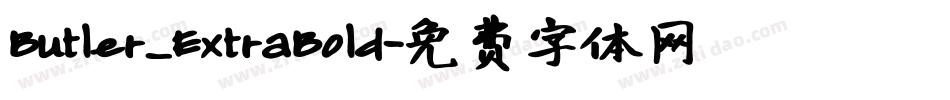 Butler_ExtraBold字体转换