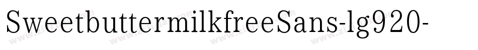 SweetbuttermilkfreeSans-lg920字体转换