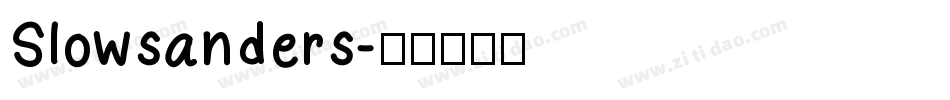 Slowsanders字体转换
