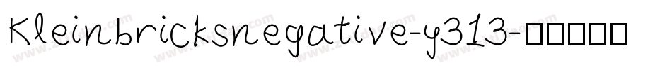 Kleinbricksnegative-y313字体转换