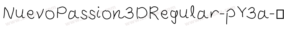 NuevoPassion3DRegular-pY3a字体转换