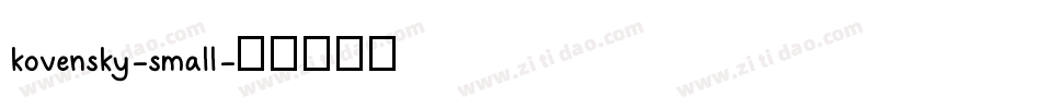 kovensky-small字体转换