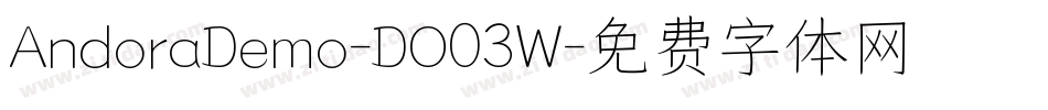 AndoraDemo-DO03W字体转换