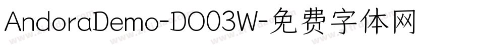 AndoraDemo-DO03W字体转换