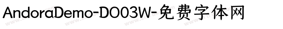 AndoraDemo-DO03W字体转换
