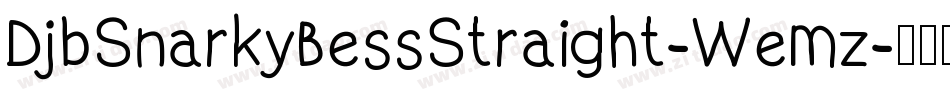 DjbSnarkyBessStraight-Wemz字体转换