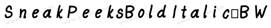 SneakPeeksBoldItalic-BWLB8字体转换