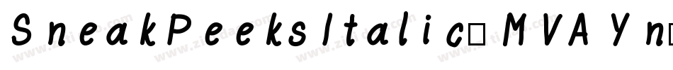 SneakPeeksItalic-MVAYn字体转换