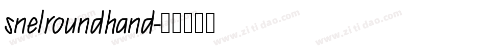 snelroundhand字体转换