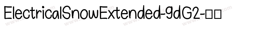 ElectricalSnowExtended-9dG2字体转换