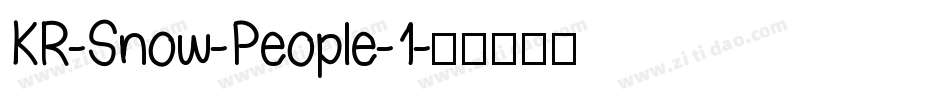 KR-Snow-People-1字体转换
