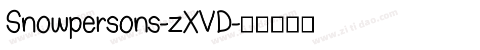 Snowpersons-zXVD字体转换