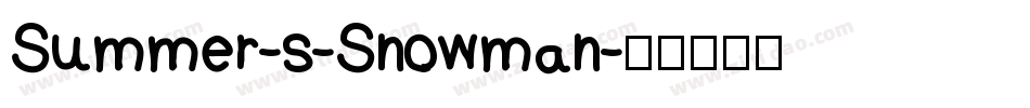 Summer-s-Snowman字体转换