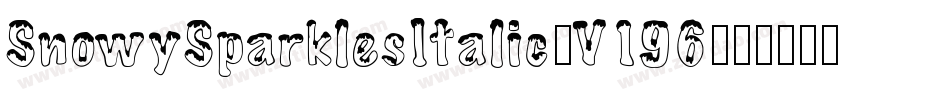 SnowySparklesItalic-V196字体转换