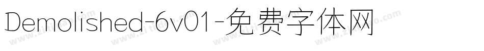Demolished-6v01字体转换