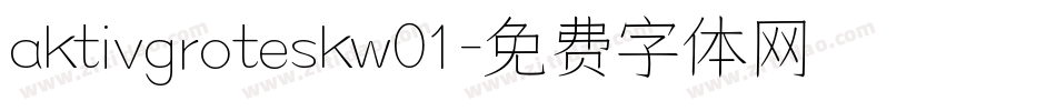 aktivgroteskw01字体转换