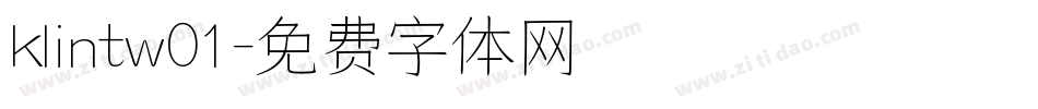 klintw01字体转换