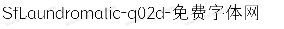 SfLaundromatic-q02d字体转换