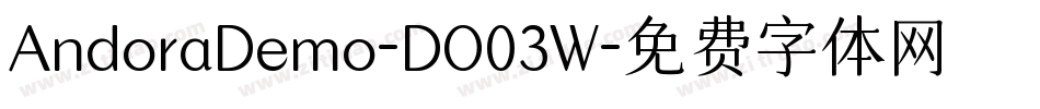 AndoraDemo-DO03W字体转换