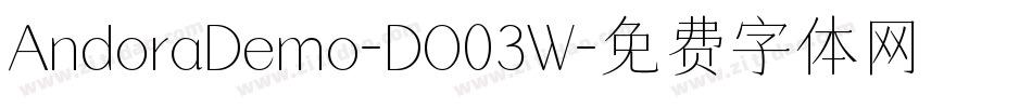 AndoraDemo-DO03W字体转换