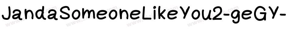 JandaSomeoneLikeYou2-geGY字体转换