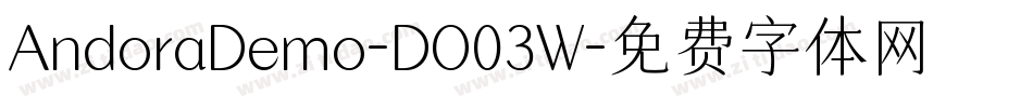 AndoraDemo-DO03W字体转换