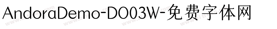AndoraDemo-DO03W字体转换